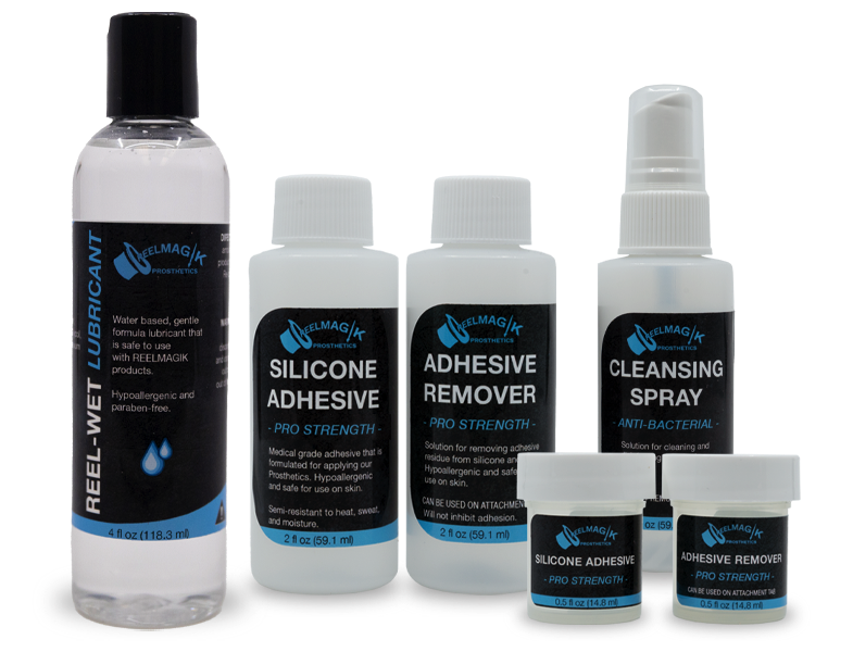 reelmagik row of adhesives and remover products